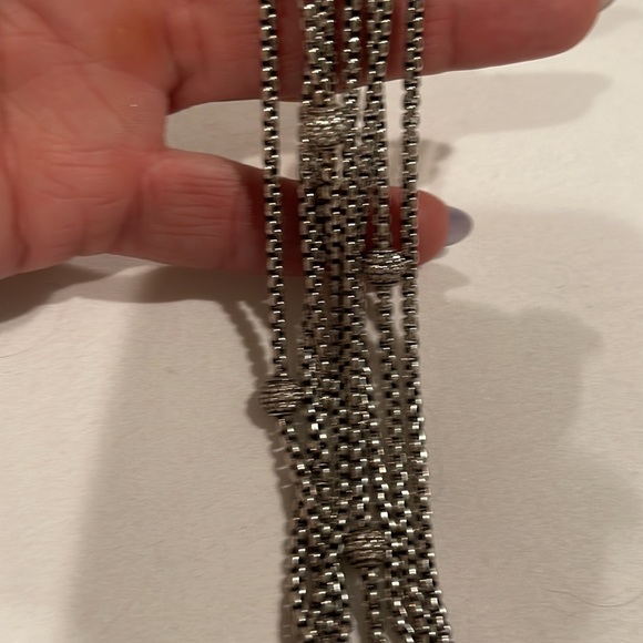 David Yurman multi strand diamond ball necklace - Picture 4 of 5